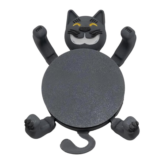 Wine & Glass Racks Plastic Cat Coaster gray