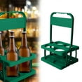 thumbnail image 1 of Wine and Glass Racks Portable Plastic Drink Reusable Beer Bottle Coffee Cup Holder Beverage Cup Drink Caddy For 4 Holes Cup Holders With Handle For Catering Restaurant Travel Car,Green Kitchen Wine &, 1 of 9