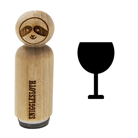 Wine Glass Solid Rubber Stamp for Scrapbooking Crafting Stamping - Mini 1/2 Inch