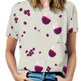 thumbnail image 1 of Wine Glass T Shirts Basic T-Shirt Short Sleeve Ladies Tee Shirt Summer Graphic Clothing, 1 of 5