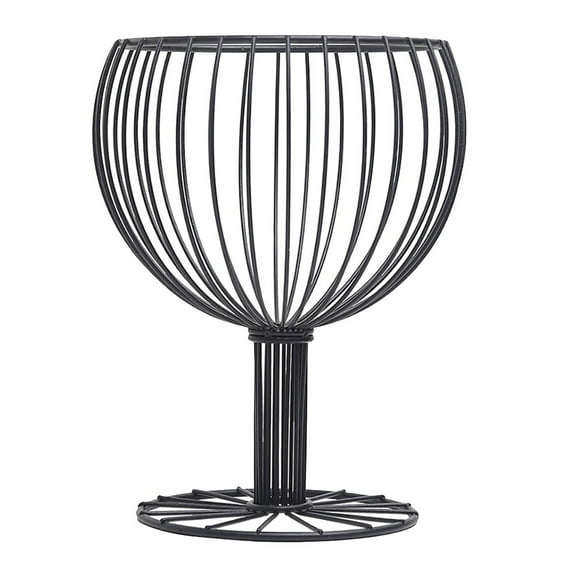 Wine Glass Wrought Iron Snack Storage Basket Snack Tray Dessert Fruit Basket