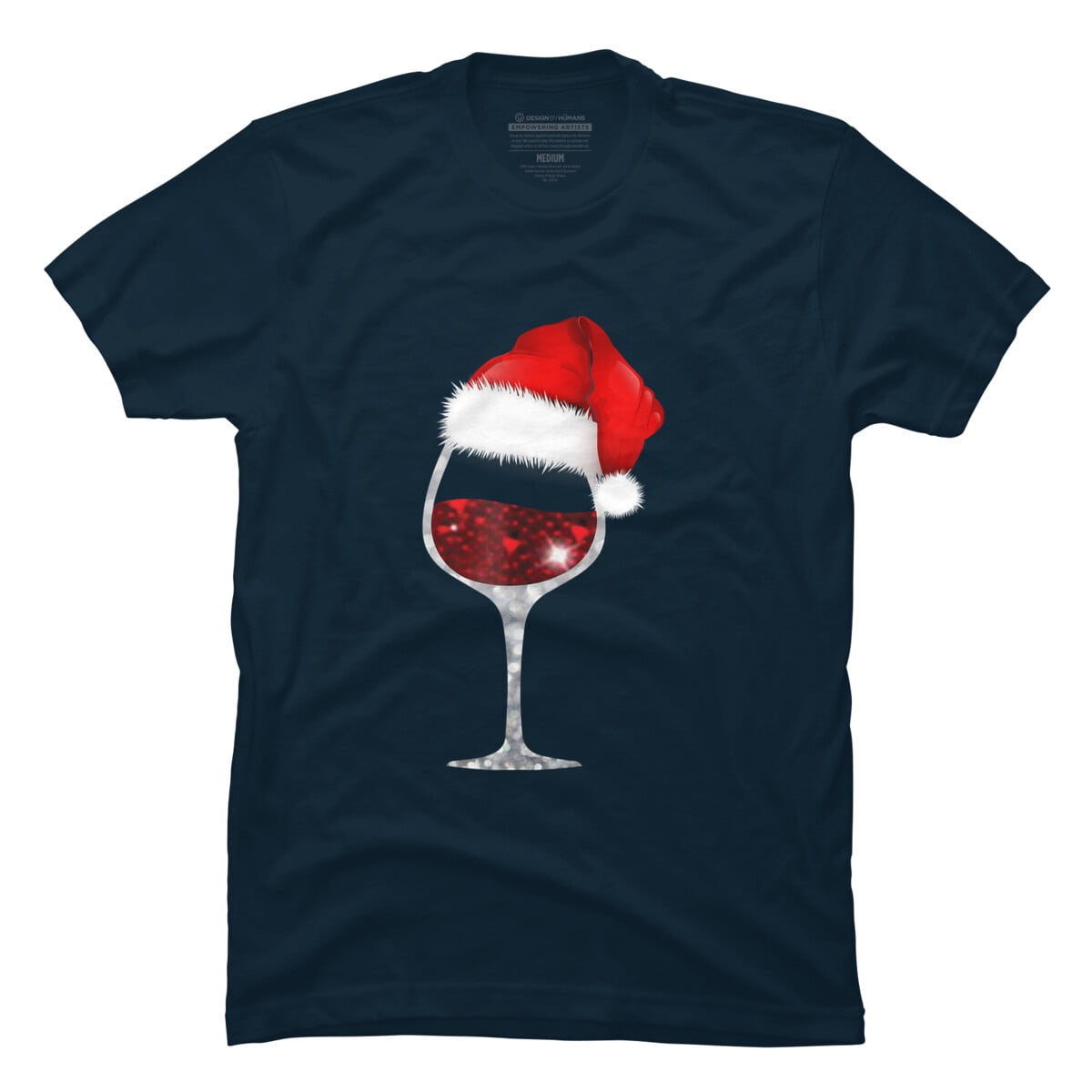 christmas wine glass shirt