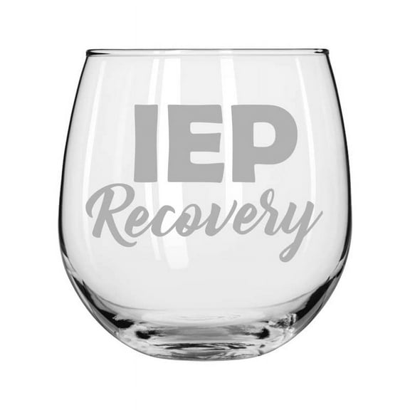 Wine Glass for Red or White Wine IEP Recovery Special Education Teacher (16 oz Stemless)