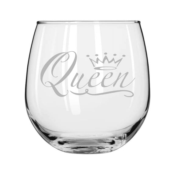Wine Glass for Red or White Wine Queen Fancy (16 oz Stemless)