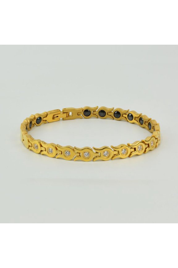 Wine Glass-shaped Inlaid Stone Bracelet Vacuum Plating Radiation Protection