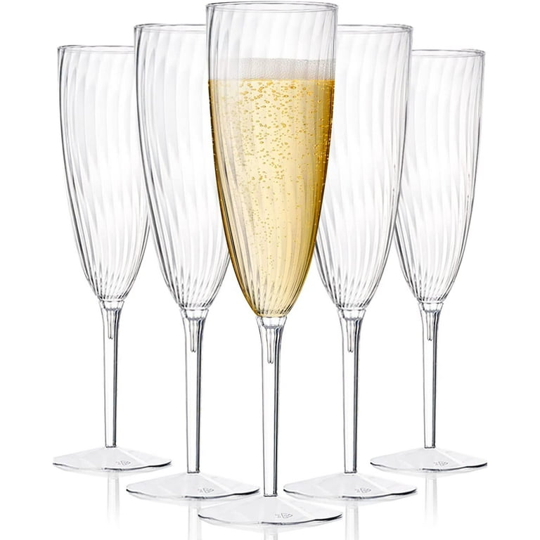 True Party 5.5 oz Plastic Champagne Flute, Set of 12 
