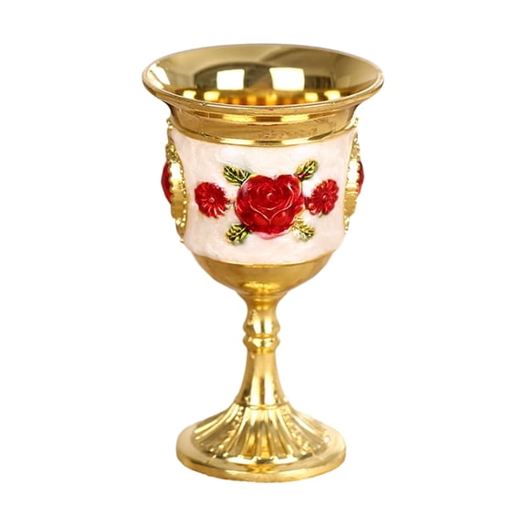 Wine Glasses Retro Dinnerware Goblet Retro Rose Embossing European Spirit Vodka Wine Glasses Home Drinking Decoration