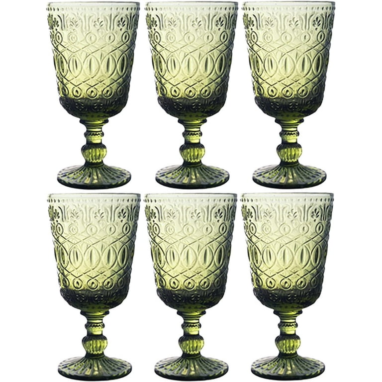 13 oz. Designer Surface Patterned Clear Acrylic Wine Glasses Set (Set of 4)