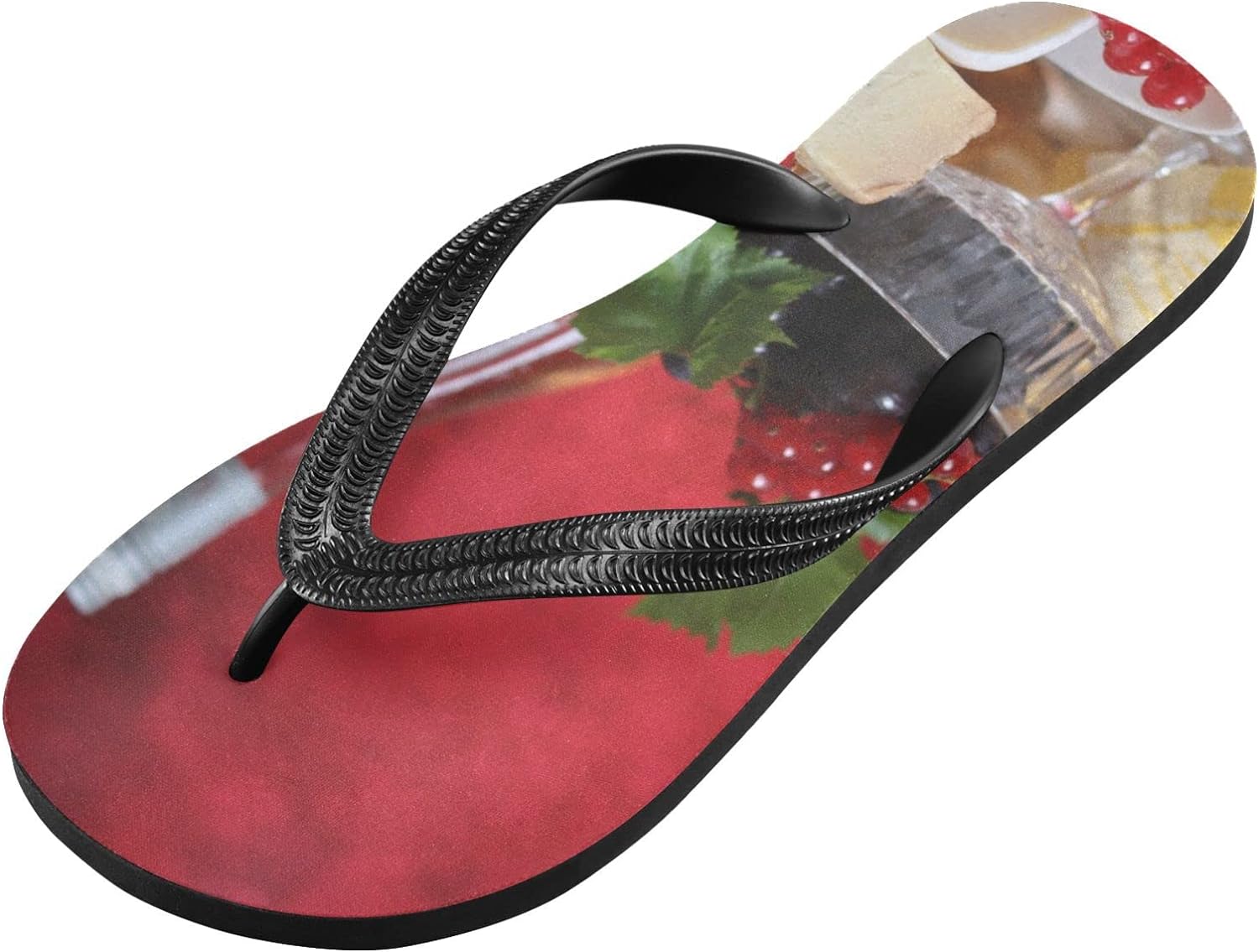 Wine Grape Fruit Flip Flop Casual Non-slip Thong Sandals for Women Men ...