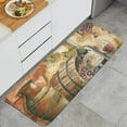 thumbnail image 1 of Wine Grape Oil Painting Kitchen mat Microfiber PVC Back Non-Slip Soft Area Rug for Kitchen 47.2 X 17.7 in, 1 of 3