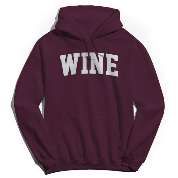 Wine Graphic Maroon Men's Cotton Pullover Hoodie