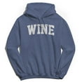 thumbnail image 1 of Wine Graphic Navy Heather Men's Cotton Pullover Hoodie, 1 of 1