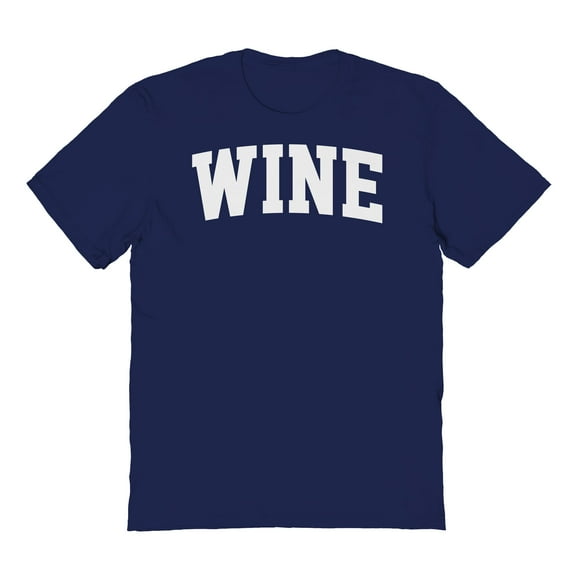 Wine Graphic Navy Men's Cotton T-Shirt