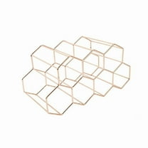 Wine Holder Countertop Bottle Rack Metal Honeycomb Wine Rack Black Silver Gold