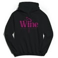 thumbnail image 1 of Wine Humor Graphic Black Men's Crewneck Sweatshirt Hoodie, 1 of 1