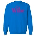 thumbnail image 1 of Wine Humor Graphic Royal Men's Crewneck Sweatshirt, 1 of 1