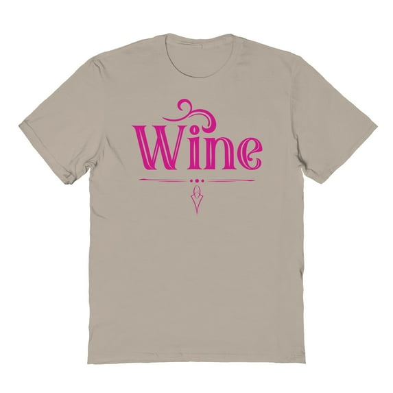 Wine Humor Graphic Sand Men's Cotton T-Shirt