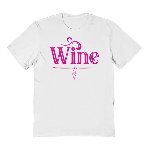 Wine Humor Graphic White Men's Cotton T-Shirt
