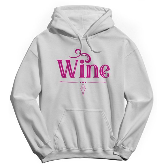 Wine Humor Graphic White Men's Crewneck Sweatshirt Hoodie