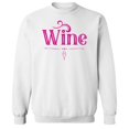 thumbnail image 1 of Wine Humor Graphic White Men's Crewneck Sweatshirt, 1 of 1
