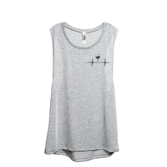 Wine Is Life Women's Fashion Sleeveless Muscle Workout Yoga Tank Top Sport Grey Small