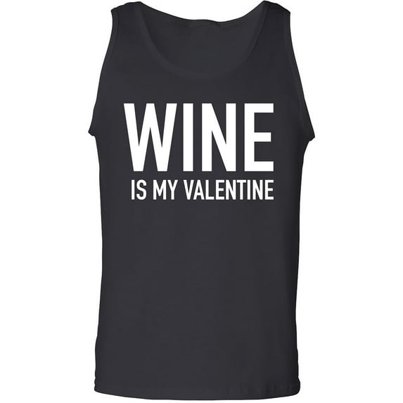 Wine Is My Valentine Adult Tank Top