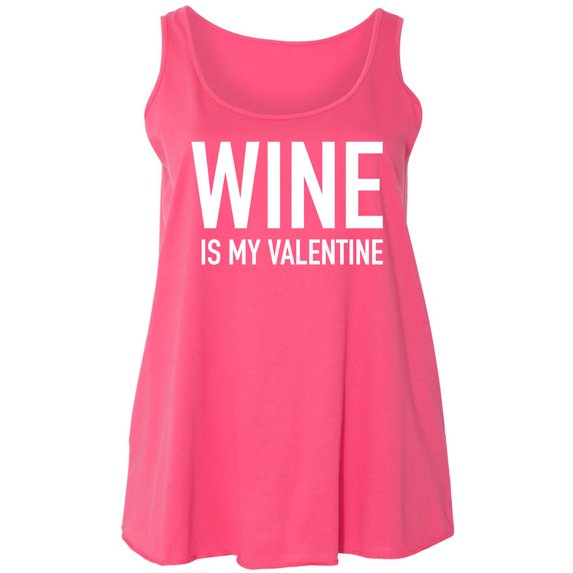 Wine Is My Valentine Womens Tank Top