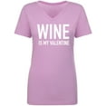thumbnail image 1 of Wine Is My Valentine Womens V-Neck Tee, 1 of 3