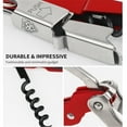 thumbnail image 1 of Wine Key - Professional Handcrafted Heavy Duty Waiter Corkscrew, Compact Wine Opener with Double Hinged, Foil Cutter and Bottle Opener, Gifts for Servers, Sommelier, Bartenders - Red, 1 of 6