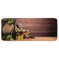 thumbnail image 1 of Wine Kitchen Mat, Still Life of Wine with Wooden Keg Rustic Concept Tasting Viticulture, Plush Decorative Kitchen Mat with Non Slip Backing, 47" X 19", Green Brown, by Ambesonne, 1 of 1