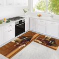 thumbnail image 1 of Wine Kitchen Mats for Floor, Farmhouse Kitchen Mats Cushioned Anti Fatigue 2 Piece Set, Kitchen Mat Set of 2 and Wine Kitchen Rugs and Mats for Home Kitchen Decor 17"x30"+17"x47", 1 of 6