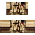thumbnail image 1 of Wine Kitchen Rug and Sets 2 Piece Non Skid Washable mat for Vintage Kitchen mats for Floor Retro Microfiber Kitchen Decor, 1 of 6