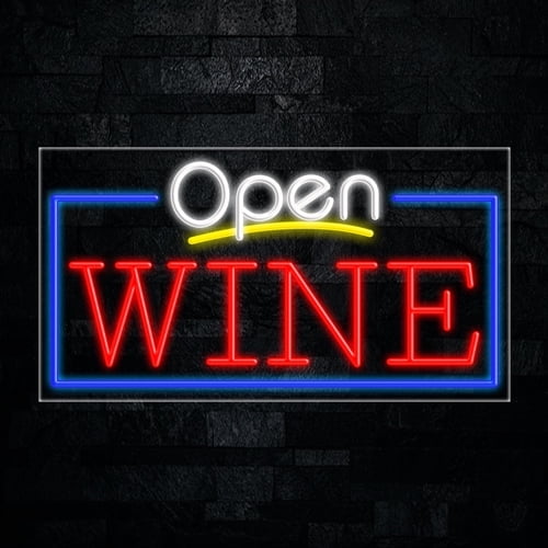 Wine LED Neon Sign 33"L x 18"H #35911