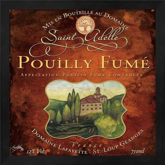 Wine Label II by Elizabeth Medley, Framed Wall Art, 13.25W x 13.25H