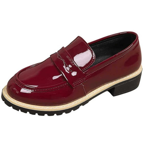 Wine Ladies Casual Shoes Featuring Solid Color And Trendy Design For Outdoor Use