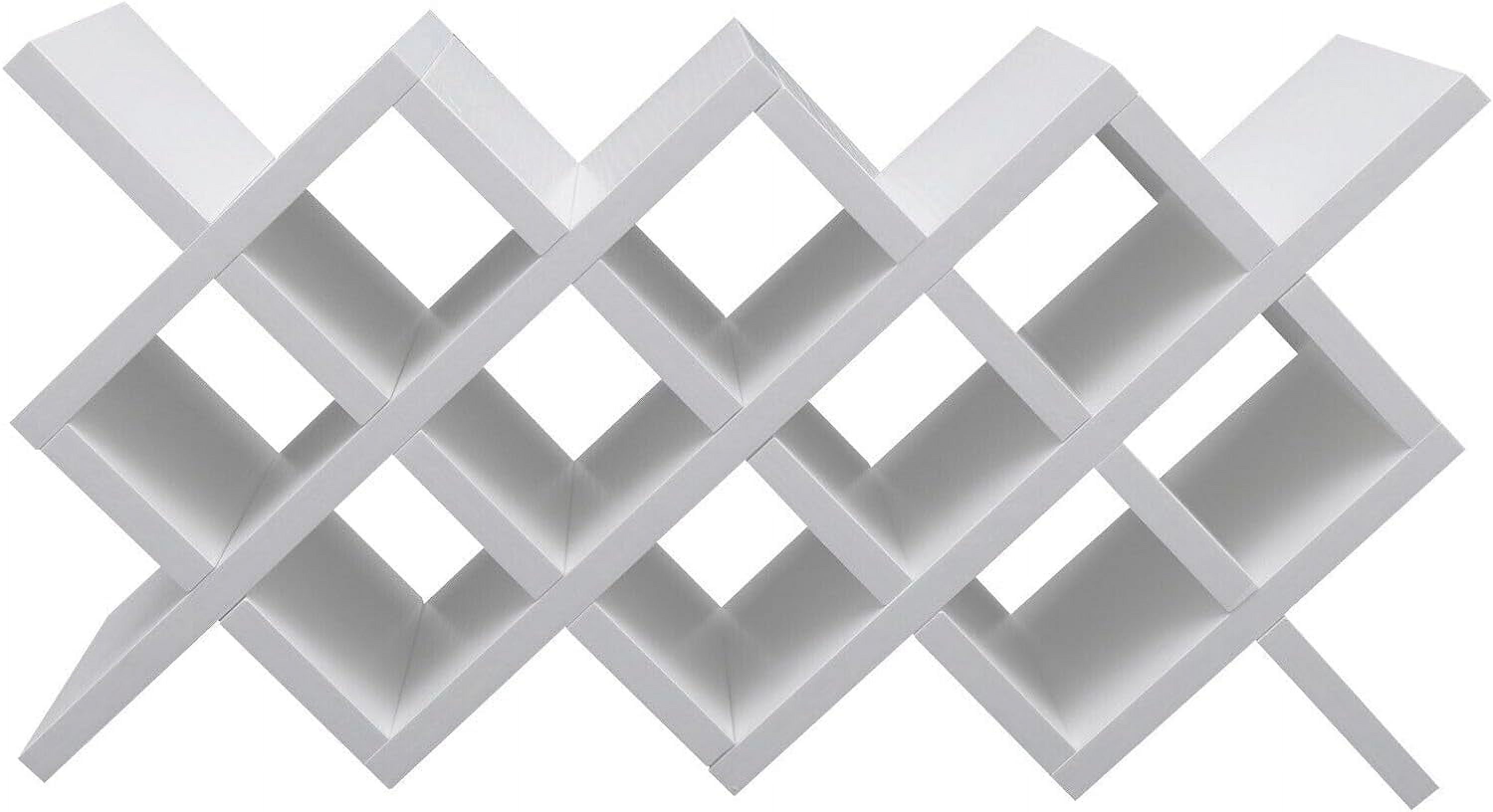 Wine Lattice Rack, 10 Grids Wine Rack Wall Mounted, Wine Shelf Wall