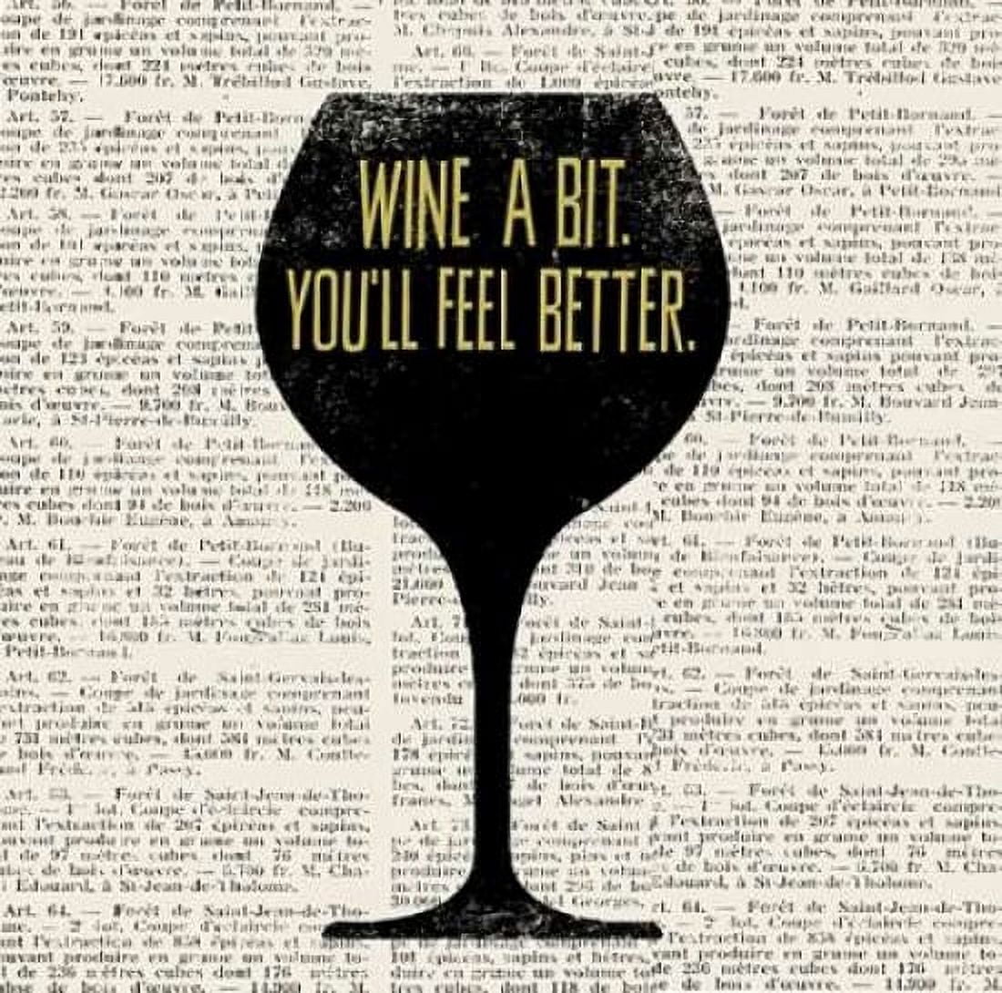 Wine Lino Print 1 Canvas Art - Evangeline Taylor (24 x 24)