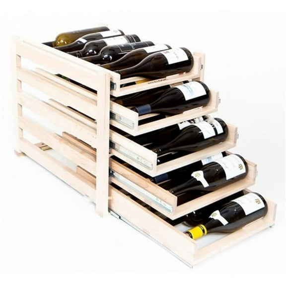 Wine Logic Five Tray 30 Bottle Storage Wine Rack - 22.25 x 18.25 x 16.13 in.