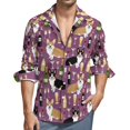thumbnail image 1 of Wine Lover Casual Shirts Men Red Wine Pattern Shirt Long Sleeve Vintage Harajuku Blouses Spring Design Top 3XL 4XL, 1 of 6
