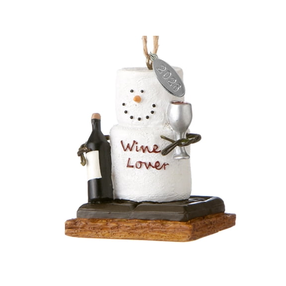 Wine Lover Gifts, Smores Wine Lover Ornament, Wine Christmas Ornament - Comes in a Gift Box so It's Ready for Giving