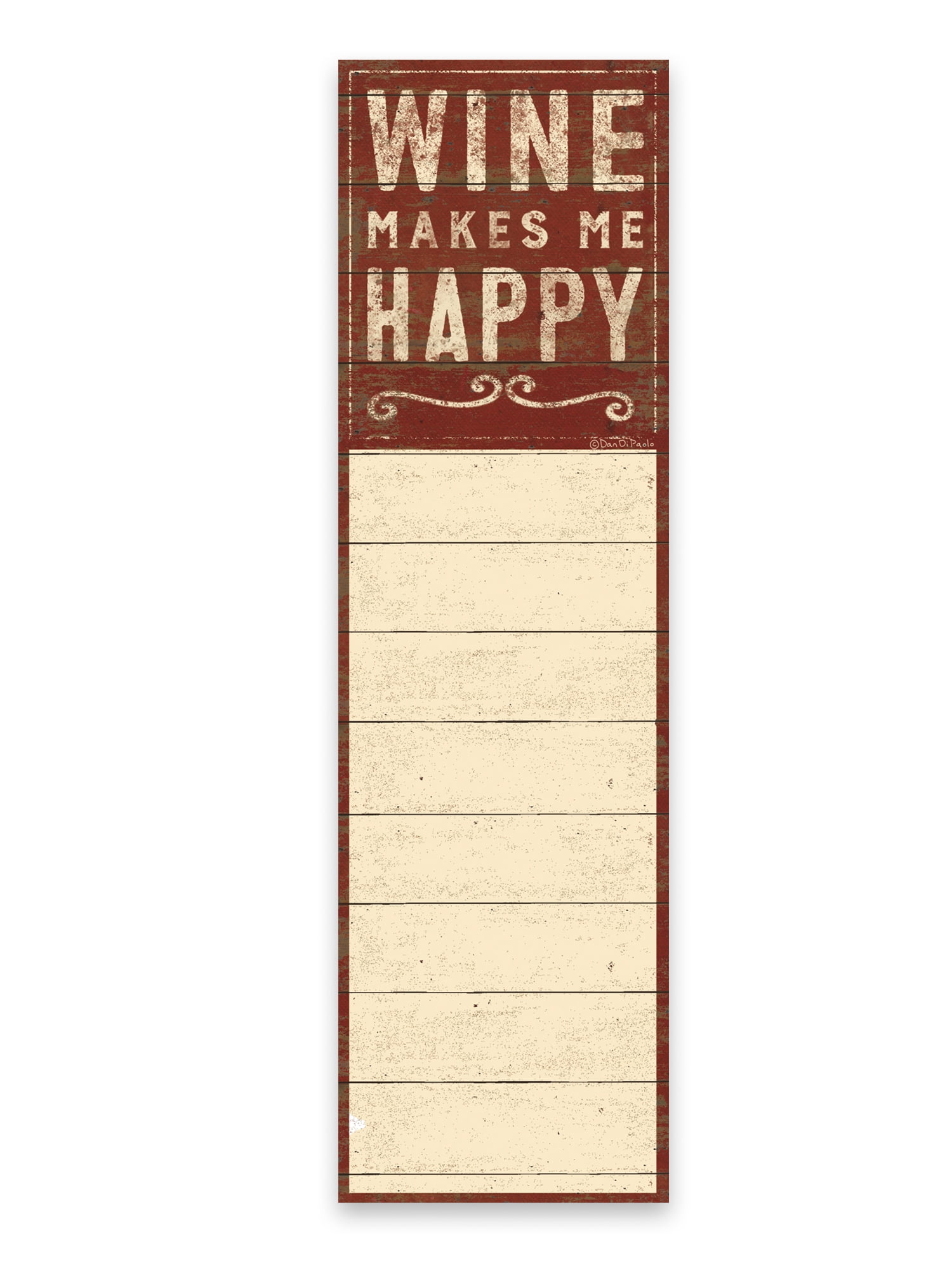 Wine Makes Me Happy Funny Notepads for Refrigerator Fridge
