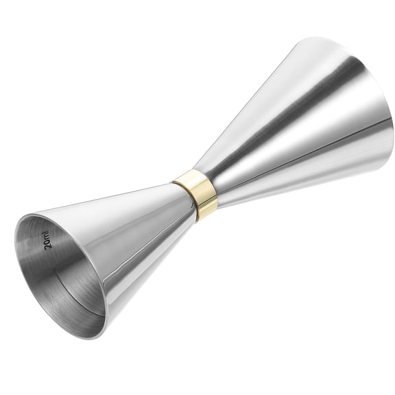 UPKOCH Stainless Steel Stepped Jigger Silver 1Pcs 4.7x1.6in