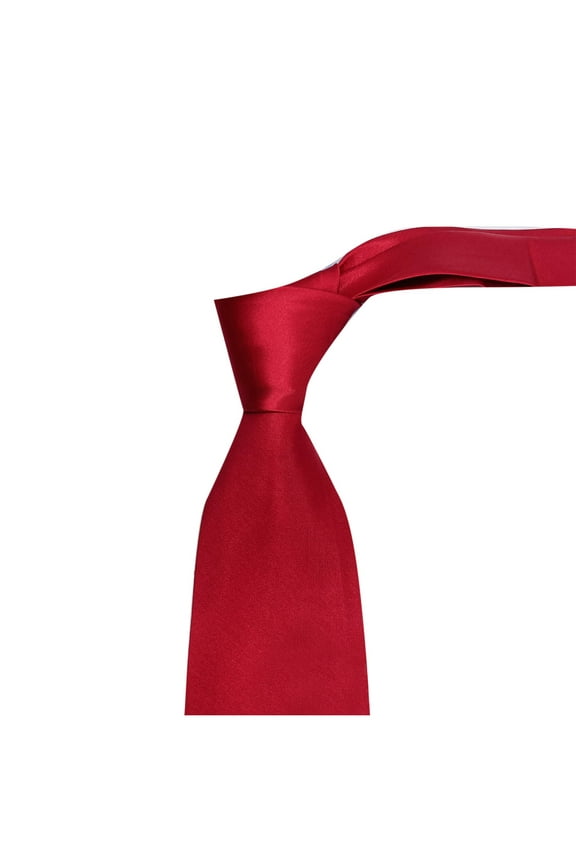 Wine Mens Solid Color Polyester Hand-Tied Business Necktie 3.15 Inches Width 57.09 Inches Length Free Size In Wine Color Ideal For Professional Settings And Daily Wear