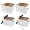 thumbnail image 1 of Wine Moving & Storage Boxes Natural 15 x 12 x 10 Inches 4 Pack For Dish Glassware, 1 of 6