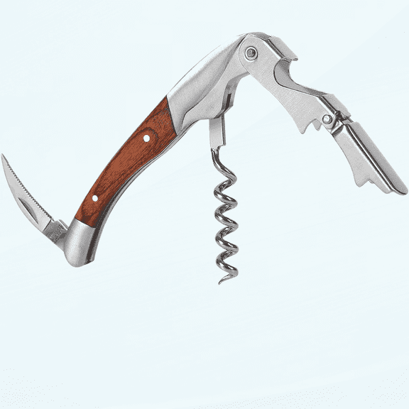 Wine Opener - Professional Corkscrews - Bottle Opener with Foil Cutter and Cap Remover for Wine Bottles - Manual Wine Key for Servers, Waiters, Bartenders and Home Use
