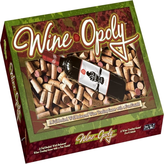 Late for the Sky Wine-Opoly Board Game, Adults 18 and up