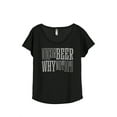 thumbnail image 1 of Wine Or Beer Why Not Both Women's Fashion Slouchy Dolman T-Shirt Tee Heather Black Small, 1 of 4