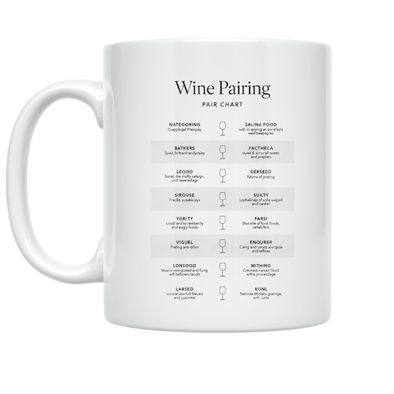 Wine Pairing Chart - Wine Enthusiast - 11 oz Ceramic Coffee Mug
