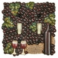 thumbnail image 1 of Wine Picnic Grapes Fruit Vintage Kitchen Dining Room Double Switchplate 2 Toggle Light Switch Cover Double Switchplate, 1 of 5
