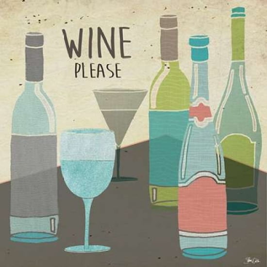 Wine Please Canvas Art - Shanni Welsh (24 x 24)